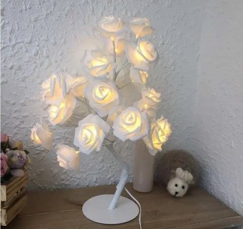 White Rose Flexible Fairy Lamp