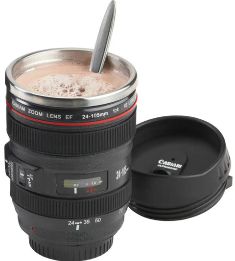 Stainless Steel Camera Coffee Lens Mug